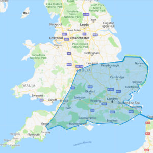 busy do Anglii ze strefy B